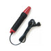 Kl Neon Wand with red handle and black grip, featuring a long power cord and plug for sensory play.
