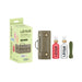 La Nua gift bag set with green ultra bullet, watermelon mint lube, mist toy cleaner, and olive travel case.