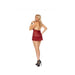 Lace Babydoll W/ Flutter Skirt & Panty Burgundy Queen - SexToy.com