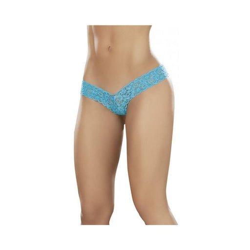 Lace V Front Boy Short Turquoise Md - SexToy.com