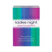 Ladies Night Personal Questions game box with colorful gradient design and tagline about fascinating topics and conversations.