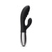 Le Wand Blend black double-motor rabbit vibrator with sleek silver base on white background.
