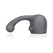 Gray silicone curved attachment designed for Le Wand massagers with a smooth, ergonomic shape.