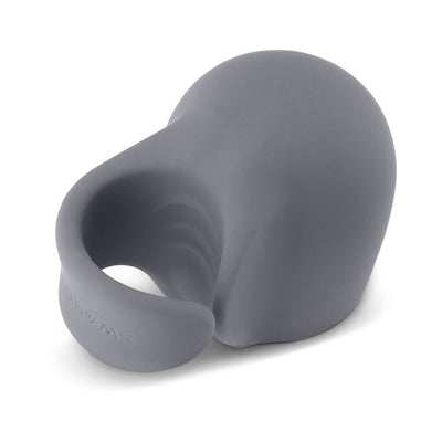 Le Wand Loop silicone attachment in smoke gray with a flexible textured ring design for targeted stimulation.