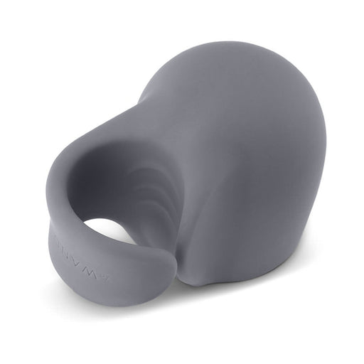 Le Wand Loop silicone attachment in smoke gray with a flexible textured ring design for targeted stimulation.