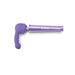 Le Wand Petite Rechargeable Massager in lavender with attached purple silicone Ripple Attachment on white background.