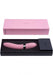 Pink LELO Elise 2 vibrator in sleek black gift box with pink outer packaging and branded storage pouch.