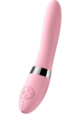 Pink LELO Elise 2 vibrator with sleek silicone body, ergonomic design, and control dial at the base.