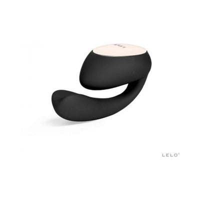 Black and beige Lelo Ida Wave dual stimulator with curved ergonomic design on white background