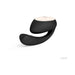 Black and beige Lelo Ida Wave dual stimulator with curved ergonomic design on white background