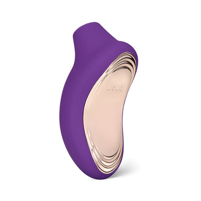 Purple and rose gold Lelo Sona 2 Cruise rechargeable clitoral stimulator with sleek ergonomic design.