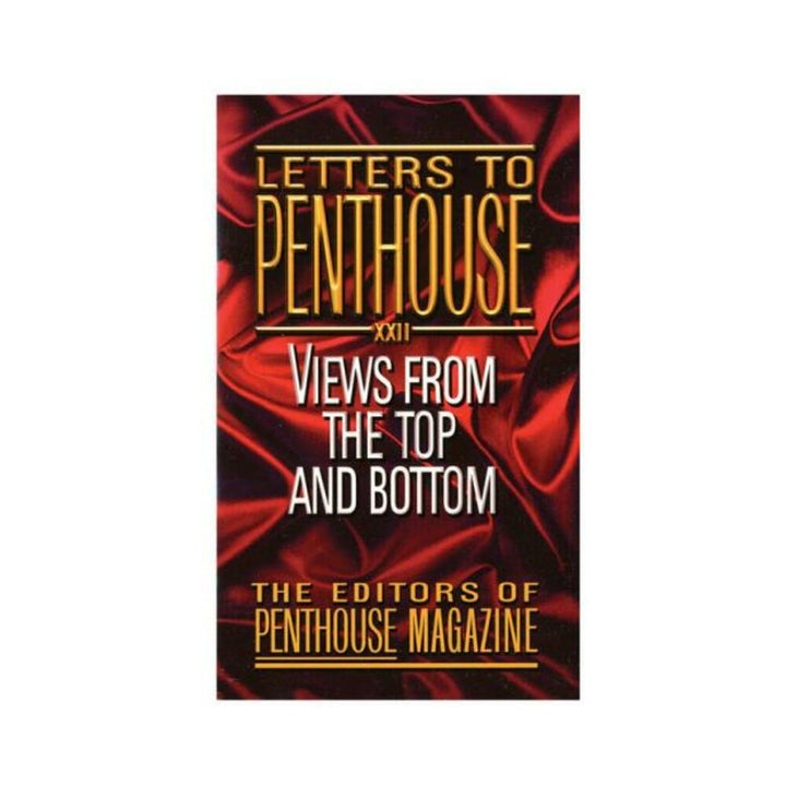Book cover of Letters to Penthouse XXII with red satin background and gold and white text detailing the title and editors.