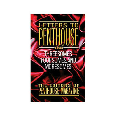 Book cover of Letters to Penthouse XXVIII featuring red satin background and bold yellow and white text.