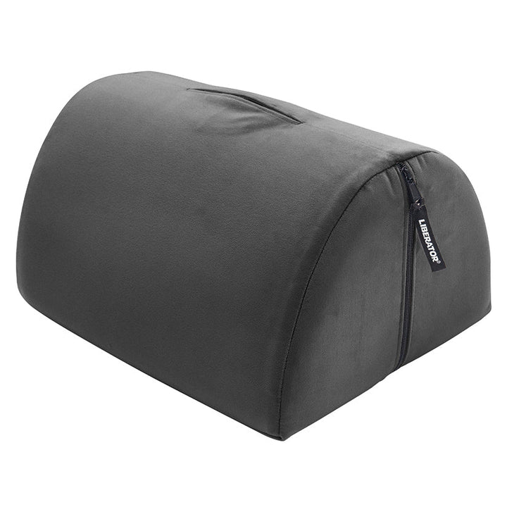 Black Liberator Bonbon Microvelvet support pillow with removable cover and side zipper for comfort and versatility.