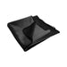 Folded black waterproof plush throw with a soft microvelvet texture and moisture barrier lining.