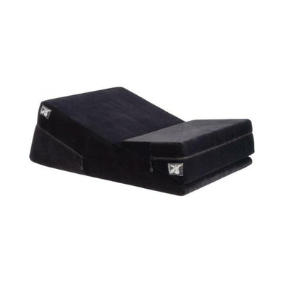 Black Liberator Wedge and Ramp Combo cushions with removable microfiber covers, designed for ergonomic support and comfort.