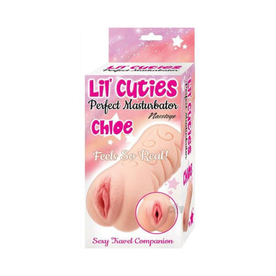 Packaging of Lil' Cuties Perfect Masturbator Chloe Light with pink and star design, highlighting a compact, realistic travel companion.