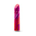 Limited Addiction Fiery Power Vibe in coral with purple and orange marbled design, standing upright on white background.