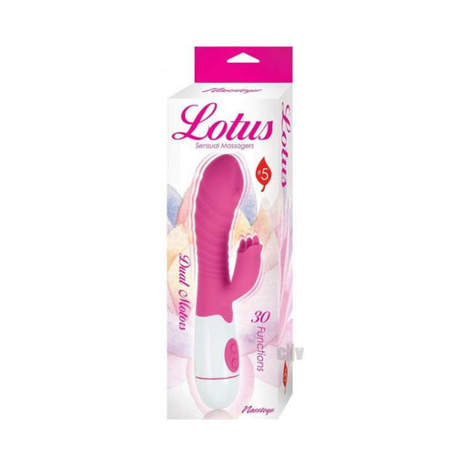 Lotus Sensual Massagers #5 Dual Stimulator Silicone Pink | SexToy.com