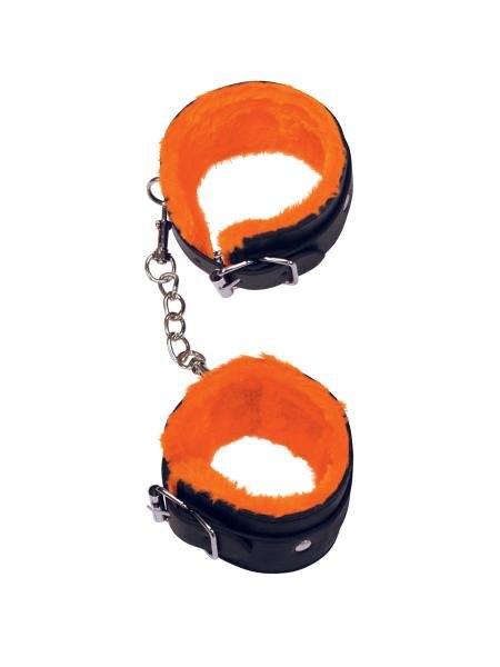 Love Cuffs Ankle Black Orange Lining | SexToy.com