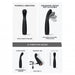 Black ergonomic vibrator with flexible head, 16 vibration modes, magnetic USB charging, and G-spot curve design for targeted stimulation.