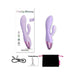 Lavender Love To Love Funky Bunny Baby Rabbit vibrator with USB charger, instruction manual, and black storage pouch.