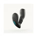 Black ergonomic prostate massager with dual motors and a power button, designed for targeted stimulation.