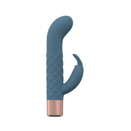 Loveline Devotion 10 Speed Mini-rabbit Silicone Rechargeable Waterproof Blue/grey - SexToy.com