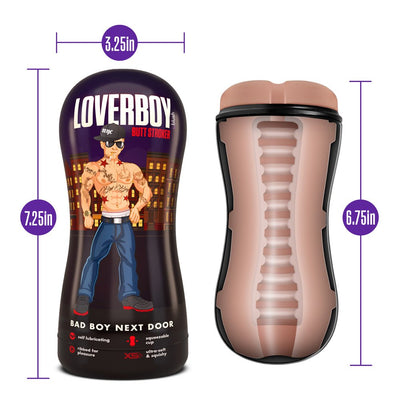 Loverboy Bad Boy Next Door Self-lubricating Anal Stroker Beige - SexToy.com