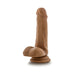 Realistic mocha-colored dildo with suction cup base, detailed texture, and lifelike design.