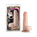 Vanilla-colored realistic dildo with suction cup base next to Loverboy K Pop Star packaging featuring illustrated character.