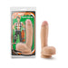 Beige realistic dildo with suction cup base displayed next to its Loverboy My Best Friend's Dad packaging.