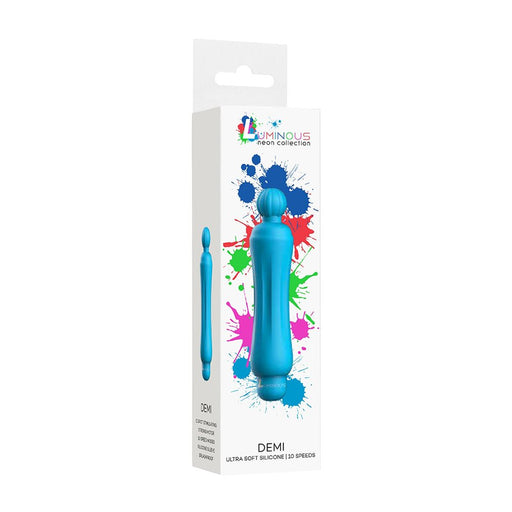 Luminous Demi Abs Bullet With Silicone Sleeve 10-Speeds Turquoise - SexToy.com