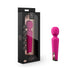 Pink Blush Lush Allana wand vibrator with flexible head and control buttons, shown with black decorative packaging.