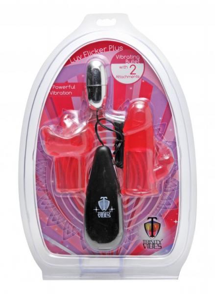 Luv Flicker Plus Vibrating Bullet With Attachments | SexToy.com