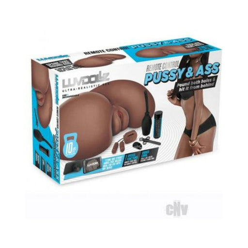Luvdolz Remote Control Rechargeable Pussy & Ass W/douche - Mocha - SexToy.com