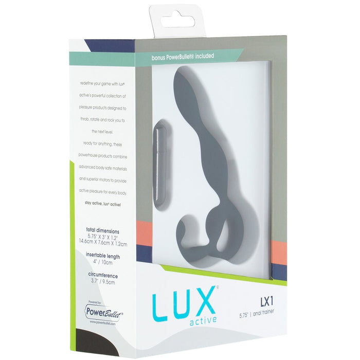 Lux Active Lx1 5.75 In. Anal Trainer Silicone With Power Bullet Dark Blue - SexToy.com