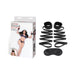 Lux Fetish Bondage Bed Strap set with adjustable black cuffs and included satin blindfold displayed next to product packaging.