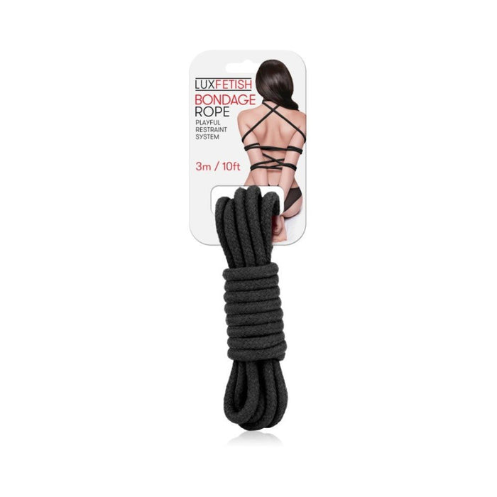 Lux Fetish Bondage Rope Black 10ft | SexToy.com