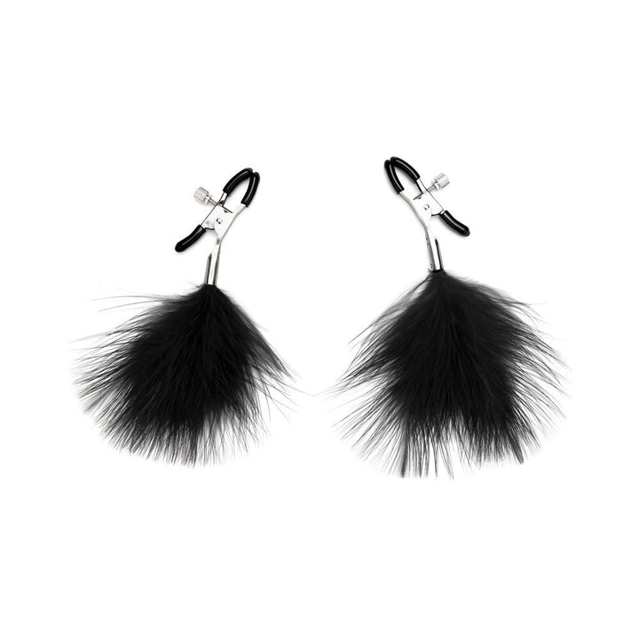 Lux Fetish Feather Nipple Clips - SexToy.com