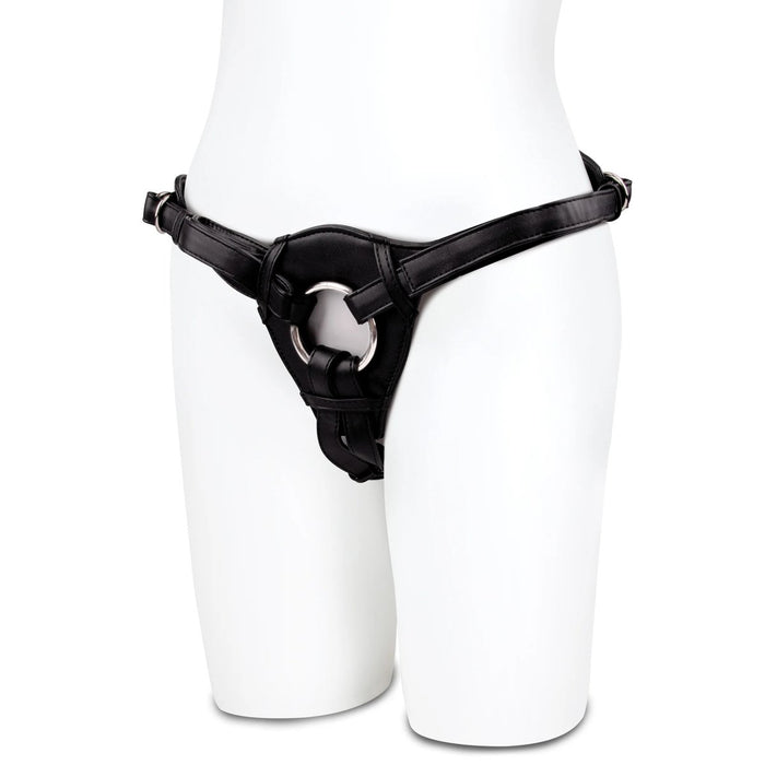 Lux Fetish Patent Leather Strap On Harness Black O/S - SexToy.com