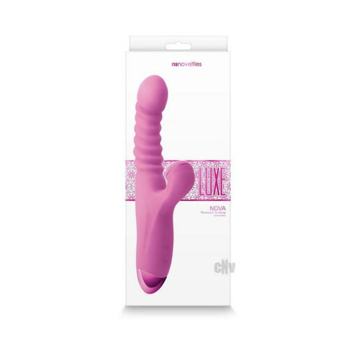 Luxe Nova Thrusting And Throbbing Dual Stimulator Pink | SexToy.com