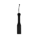 Black luxury paddle with a sleek handle and hanging loop, crafted from premium faux-leather with a smooth finish.
