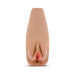 M Elite Soft And Wet Renata Tan realistic textured male pleasure sleeve in tan color with detailed opening.