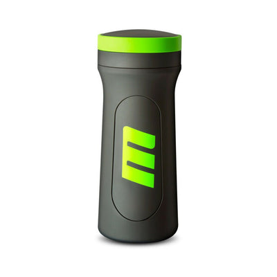 Black and neon green Blush M for Men M2 Superior Stroker with ergonomic design and flip-open canister.