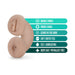Ivory double-ended soft stroker with ribbed canal, glow in the dark feature, self-lubricating and phthalate-free design.
