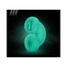 Glow-in-the-dark soft and flexible dual-ended men's stroker in ivory color with self-lubricating design.