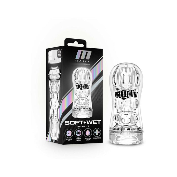 M For Men - Soft And Wet - Magnifier Stroker - Clear - SexToy.com