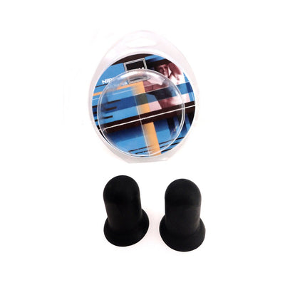 Pair of black silicone nipple suckers with clear plastic packaging on a white background.