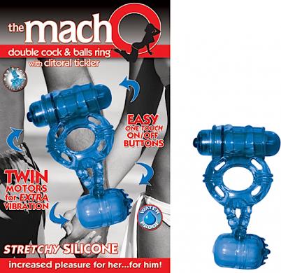 Macho Double Cock and Balls Ring | SexToy.com